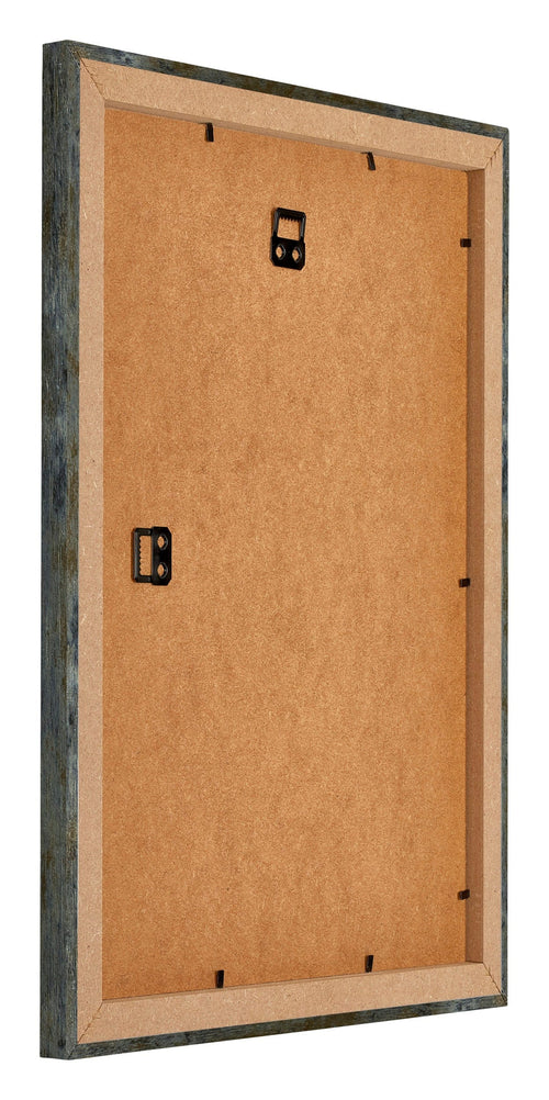 Mura MDF Bilderrahmen 46x61cm Blau Gold Meliert Ruckseite Schrag | Yourdecoration.at