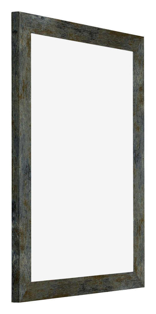 Mura MDF Bilderrahmen 46x61cm Blau Gold Meliert Vorne Schrag | Yourdecoration.at