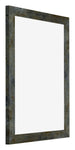 Mura MDF Bilderrahmen 46x61cm Blau Gold Meliert Vorne Schrag | Yourdecoration.at