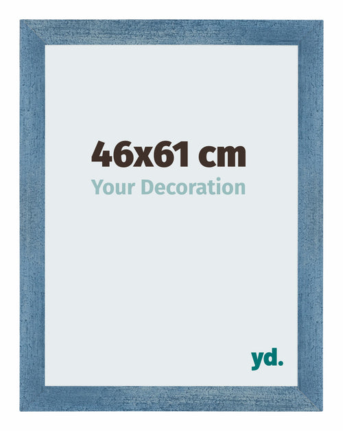 Mura MDF Bilderrahmen 46x61cm Hellblau Gewischt Vorne Messe | Yourdecoration.at
