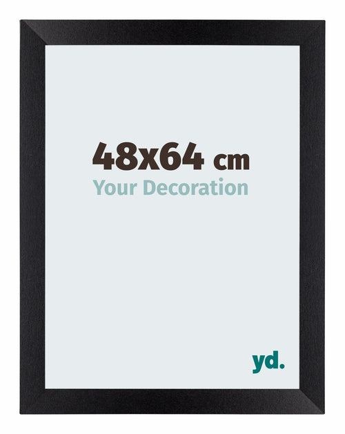 Mura MDF Bilderrahmen 48x64cm Schwarz Matt Vorne Messe | Yourdecoration.at