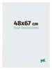 Mura MDF Bilderrahmen 48x67cm Weiss Hochglanz Vorne Messe | Yourdecoration.at
