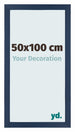 Mura MDF Bilderrahmen 50x100cm Dunkelblau Gewischt Vorne Messe | Yourdecoration.at