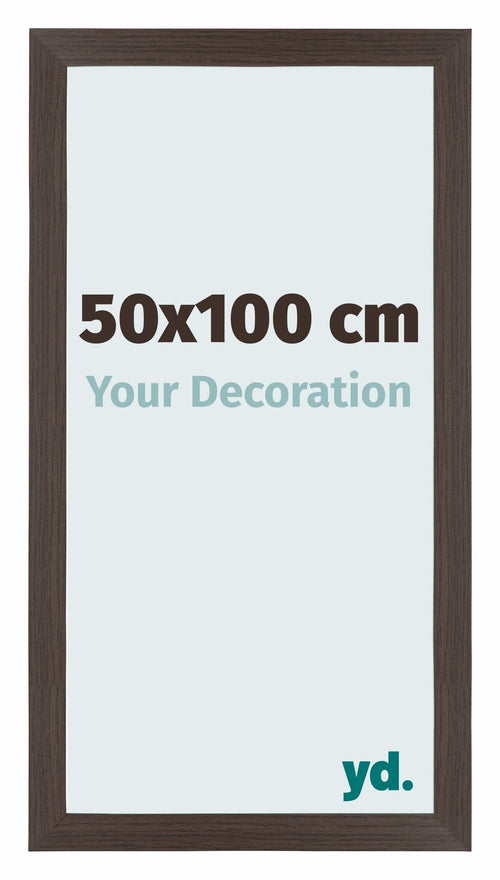 Mura MDF Bilderrahmen 50x100cm Eiche Dunkel Vorne Messe | Yourdecoration.at