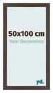 Mura MDF Bilderrahmen 50x100cm Eiche Dunkel Vorne Messe | Yourdecoration.at