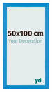 Mura MDF Bilderrahmen 50x100cm Hell Blau Vorne Messe | Yourdecoration.at