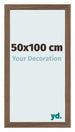 Mura MDF Bilderrahmen 50x100cm Nussbaum Dunkel Vorne Messe | Yourdecoration.at