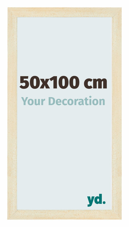 Mura MDF Bilderrahmen 50x100cm Sand Gewischt Vorne Messe | Yourdecoration.at