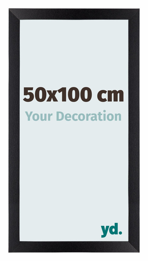 Mura MDF Bilderrahmen 50x100cm Schwarz Matt Vorne Messe | Yourdecoration.at