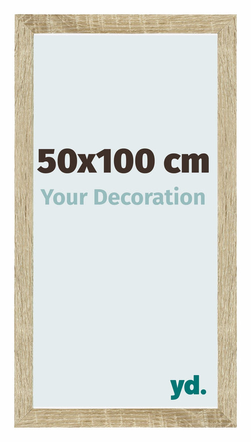 Mura MDF Bilderrahmen 50x100cm Sonoma Eiche Vorne Messe | Yourdecoration.at