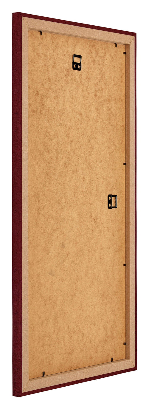 Mura MDF Bilderrahmen 50x100cm Weinrot Gewischt Rucksteite Schrag | Yourdecoration.at