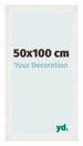 Mura MDF Bilderrahmen 50x100cm Weiss Gewischt Vorne Messe | Yourdecoration.at