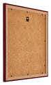 Mura MDF Bilderrahmen 50x50cm Weinrot Gewischt Rucksteite Schrag | Yourdecoration.at