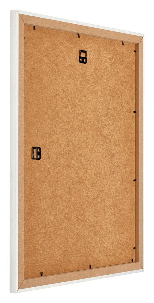 Mura MDF Bilderrahmen 50x60cm Weiss Gewischt Rückseite Schräg | Yourdecoration.at