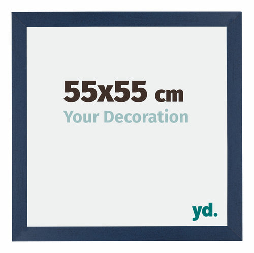 Mura MDF Bilderrahmen 55x55cm Dunkelblau Gewischt Vorne Messe | Yourdecoration.at