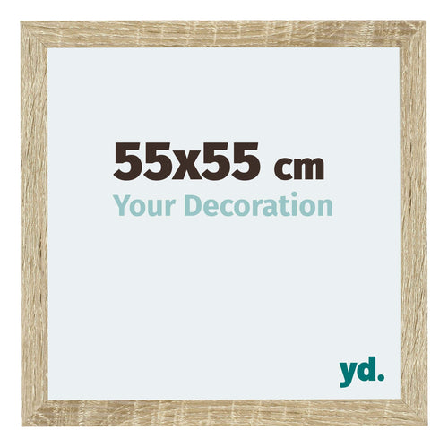 Mura MDF Bilderrahmen 55x55cm Sonoma Eiche Vorne Messe | Yourdecoration.at