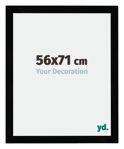 Mura MDF Bilderrahmen 56x71cm Schwarz Hochglanz Vorne Messe | Yourdecoration.at