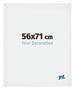 Mura MDF Bilderrahmen 56x71cm Weiss Gewischt Vorne Messe | Yourdecoration.at