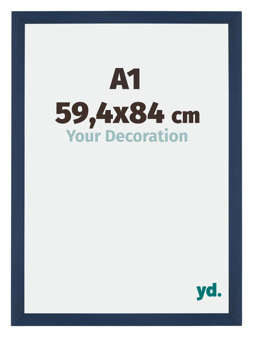 Mura MDF Bilderrahmen 59 4x84cm A1 Dunkelblau Gewischt Vorne Messe | Yourdecoration.at