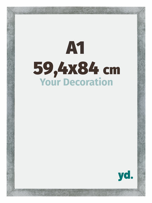 Mura MDF Bilderrahmen 59 4x84cm A1 Eisen Gewischt Vorne Messe | Yourdecoration.at