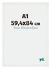 Mura MDF Bilderrahmen 59 4x84cm A1 Weiss Gewischt Vorne Messe | Yourdecoration.at