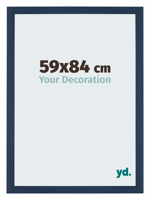 Mura MDF Bilderrahmen 59x84cm Dunkelblau Gewischt Vorne Messe | Yourdecoration.at