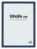 Mura MDF Bilderrahmen 59x84cm Dunkelblau Gewischt Vorne Messe | Yourdecoration.at