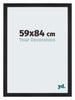 Mura MDF Bilderrahmen 59x84cm Schwarz Gemasert Vorne Messe | Yourdecoration.at