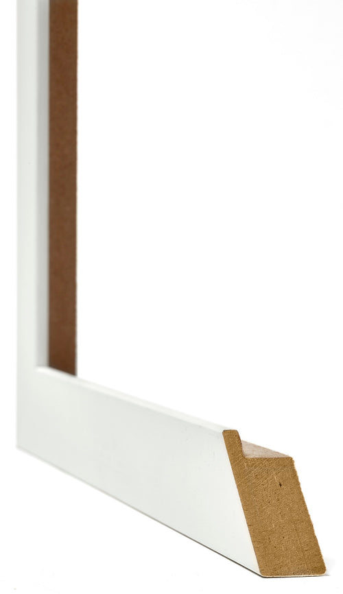 Mura MDF Bilderrahmen 60x60cm Weiss Gewischt Detail Querschnitt | Yourdecoration.at