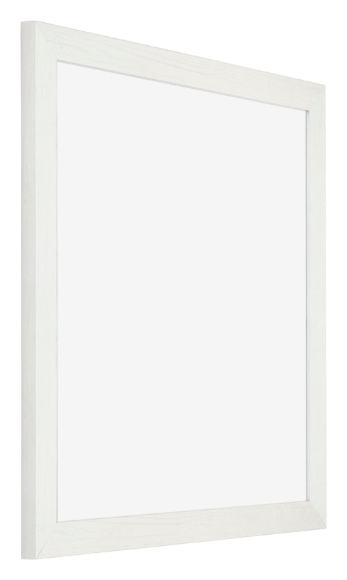 Mura MDF Bilderrahmen 60x60cm Weiss Gewischt Vorne Schräg | Yourdecoration.at