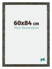 Mura MDF Bilderrahmen 60x84cm Blau Gold Meliert Vorne Messe | Yourdecoration.at