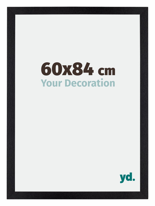 Mura MDF Bilderrahmen 60x84cm Schwarz Matt Vorne Messe | Yourdecoration.at