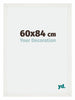 Mura MDF Bilderrahmen 60x84cm Weiss Gewischt Vorne Messe | Yourdecoration.at