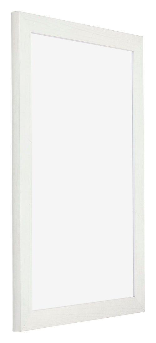 Mura MDF Bilderrahmen 61x91 5cm Weiss Gewischt Vorne Schräg | Yourdecoration.at