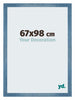 Mura MDF Bilderrahmen 67x98cm Hellblau Gewischt Vorne Messe | Yourdecoration.at