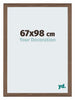 Mura MDF Bilderrahmen 67x98cm Nussbaum Dunkel Vorne Messe | Yourdecoration.at