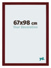 Mura MDF Bilderrahmen 67x98cm Weinrot Gewischt Vorne Messe | Yourdecoration.at