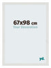 Mura MDF Bilderrahmen 67x98cm Weiss Matt Vorne Messe | Yourdecoration.at