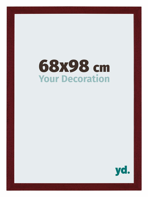 Mura MDF Bilderrahmen 68x98cm Weinrot Gewischt Vorne Messe | Yourdecoration.at