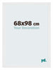 Mura MDF Bilderrahmen 68x98cm Weiss Hochglanz Vorne Messe | Yourdecoration.at