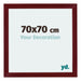 Mura MDF Bilderrahmen 70x70cm Weinrot Gewischt Vorne Messe | Yourdecoration.at