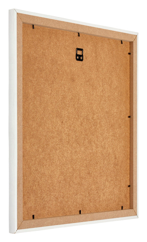 Mura MDF Bilderrahmen 70x70cm Weiss Gewischt Rückseite Schräg | Yourdecoration.at