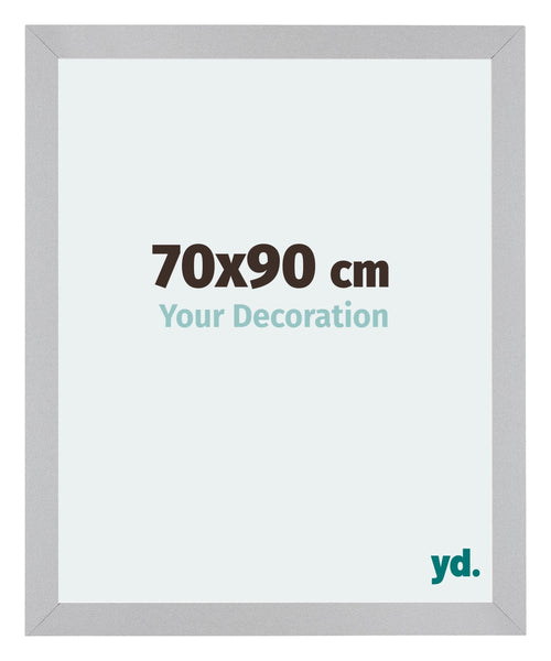 Mura MDF Bilderrahmen 70x90cm Silber Matt Vorne Messe | Yourdecoration.at