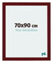 Mura MDF Bilderrahmen 70x90cm Weinrot Gewischt Vorne Messe | Yourdecoration.at