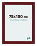 Mura MDF Bilderrahmen 75x100cm Weinrot Gewischt Vorne Messe | Yourdecoration.at