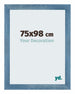 Mura MDF Bilderrahmen 75x98cm Hellblau Gewischt Vorne Messe | Yourdecoration.at