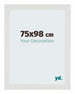 Mura MDF Bilderrahmen 75x98cm Weiss Matt Vorne Messe | Yourdecoration.at