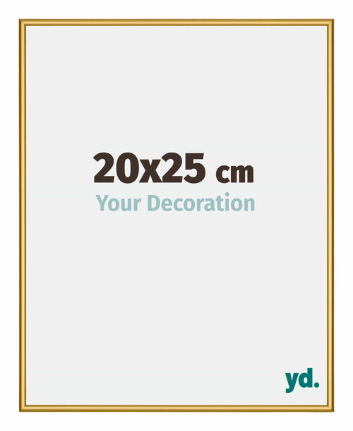 New York Aluminium Bilderrahmen 20x25cm Gold Glanz Vorne Messe | Yourdecoration.at