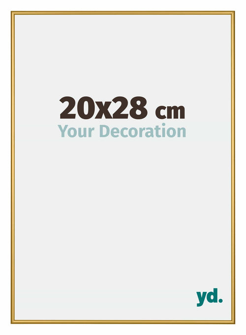 New York Aluminium Bilderrahmen 20x28cm Gold Glanz Vorne Messe | Yourdecoration.at