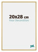 New York Aluminium Bilderrahmen 20x28cm Gold Glanz Vorne Messe | Yourdecoration.at